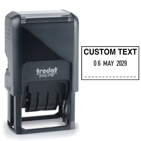 Dater With Custom Text - Trodat 4750 Self Inking Stamp