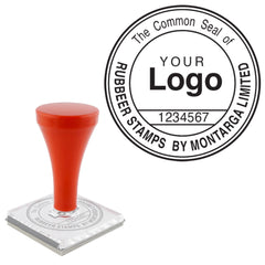 Common Seal Logo + Number - Handle Stamp