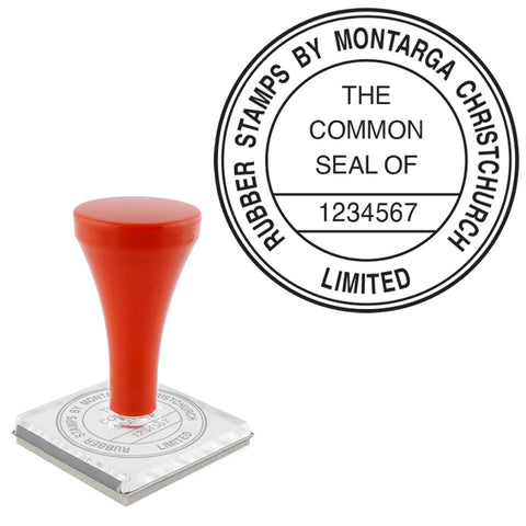 Common Seal Long Title + Number  Handle Stamp