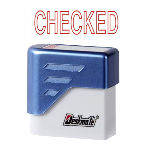 Checked Self Inking Stamp- Deskmate