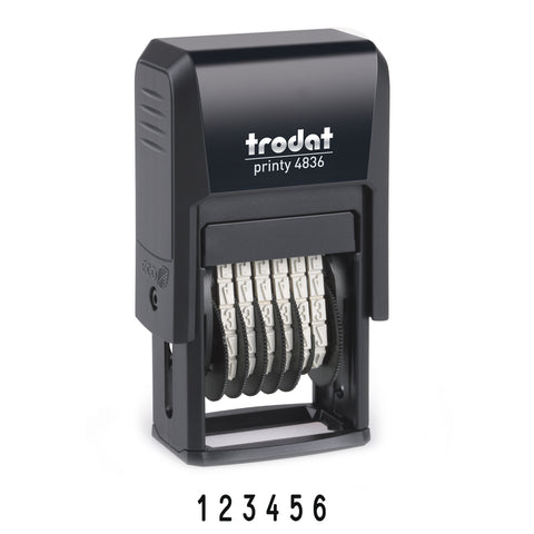 6 Bands - 3.8mm High 4836 Trodat Self Inking Stamp
