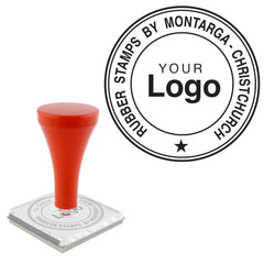 Round Seal Long Title + Logo - Handle Stamp