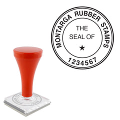 The Seal of With Number - Handle Stamp