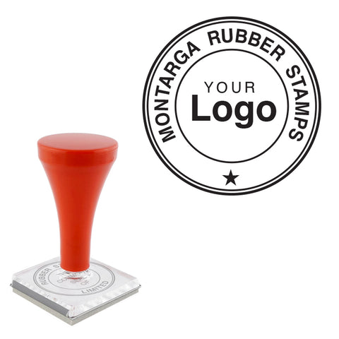 Round Seal With Logo - Handle Stamp