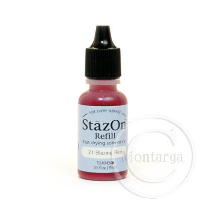 StazOn Solvent Ink Pad Large Blazing Red 